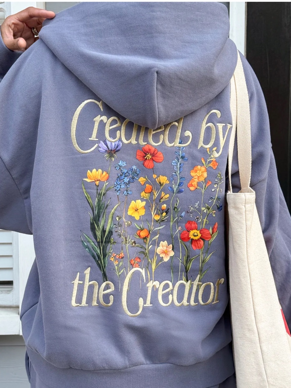 "Created by the Creator" Lavender Hoodie